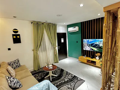 Premium 2-Bedroom Smart Home Short-Let with Ambient Balcony Lounge -- W