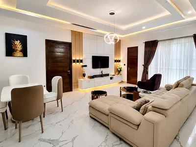 Serviced & Fully Furnished 3-Bedroom Apartment with BQ