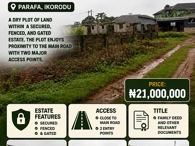 A Close to Road Full Plot of Land