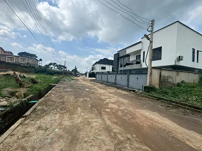 A Perfect Empty Dry Land Measuring 685SQM Fenced and Gated, in a Lovel