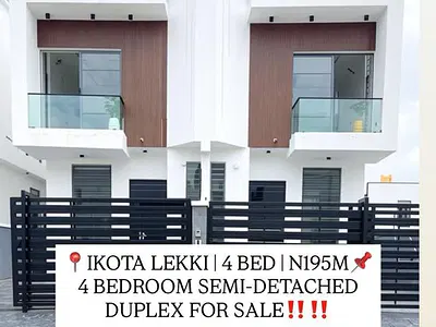 Modern 4-Bedroom Semi-Detached Duplex