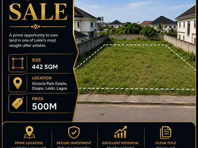 Exclusive Plot for Sale -- Victoria Park Estate, Osapa, Lekki