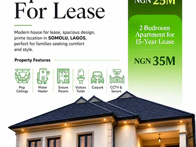 Luxury 1 Bedroom Apartments for 15-Year Lease in Somolu, Lagos