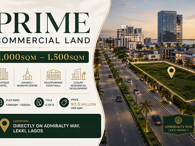 1000SQM - 1500SQM Prime Commercial Land