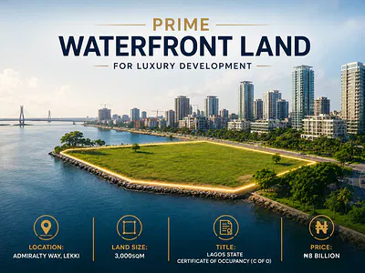 Prime 3, 000SQM Waterfront Land for Luxury Development