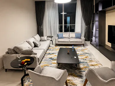 Fully Furnished & Serviced 3 Bedroom Apartment with BQ (17TH Floor)
