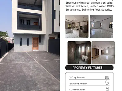 5 Bedroom Semi-Detached Duplex with BQ