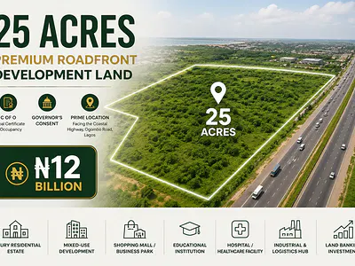 25 Acres Premium Roadfront Development Land