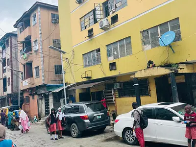 Three Storey Building on a Full Plot on a Corner Piece
