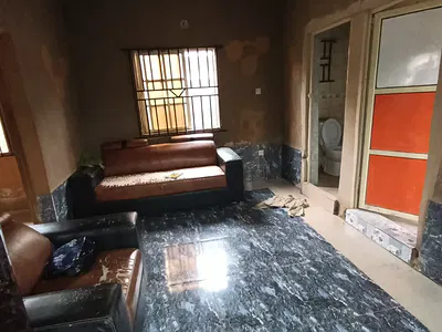 Neat Room and Parlor Self Contain All Tiles Floor Prepaid Meter Fence