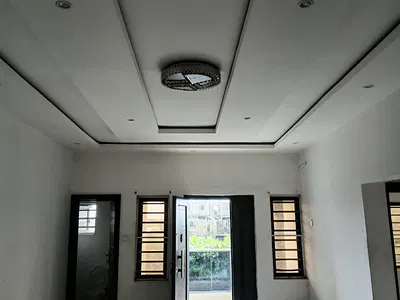 Standard 3 Bedrooms Flat with Massive Parlor, Pop, Kitchen Cabinets
