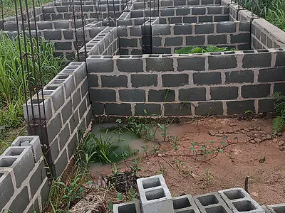 Half Plot of Land with Foundation on It 30 by 120FT