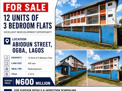12 Units of 3 Bedroom Flats