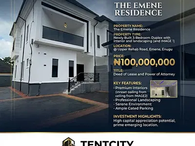 Newly Built 3-Bedroom Semi Detached Duplex