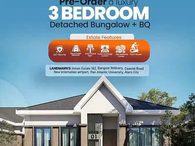 Well Built 3 Bedroom Detached Bungalow — Eleko Area, Ibeju Lekki, Lagos