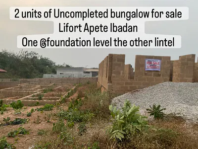 2 Units of Uncompleted 3bed Plus Another 3bed Foundation