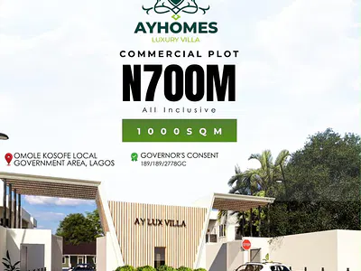 Luxurious Commercial Land Available at the Ayhomes Luxury Villa
