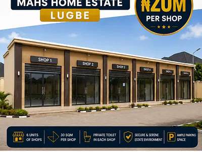 6 Units of Shops for Sale -- Mahs Home Estate, Lugbe