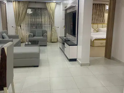 Partly Serviced Fully Furnished 3bedrooms Flat with a Room BQ