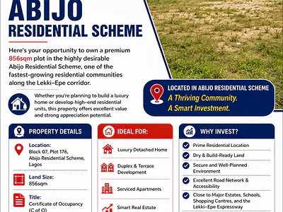 Prime Land for Sale in Abijo Residential Scheme