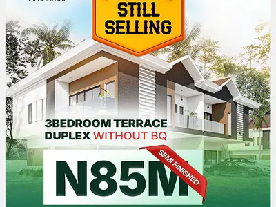 3 Bedroom Terrace Duplex Without BQ - Semi Finished