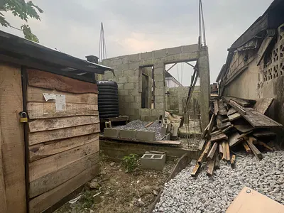 An Uncompleted Building with a Solid Structural Foundation