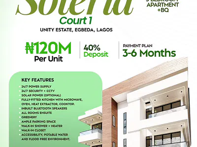 Newly Built 3 Bedroom Apartments