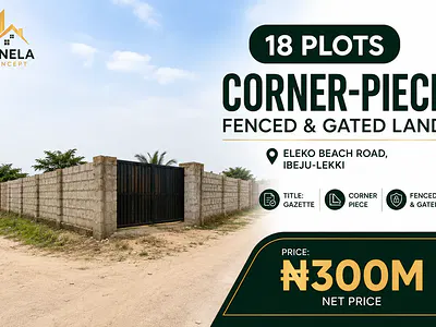 Prime 18 Plots Corner-Piece Fenced & Gated Land