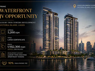 Prime 5200 SQM Waterfront Land - Luxury Twin Towers Development