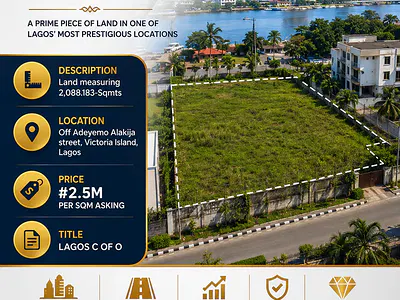 Land Measuring 2088 Square Meters