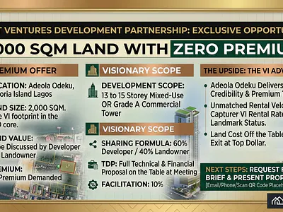 2, 000 SQM with Zero Premium — Adeola Odeku, Victoria Island (VI), Lagos