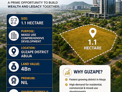 1.1 Hectares of Land Available for JV