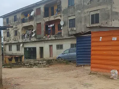 :: Two Storey Building Face Interlock Road at Ikosi Iseri Ag