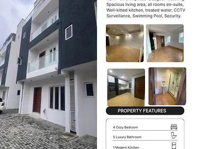 4 Bedroom Terrace Duplex with BQ Available
