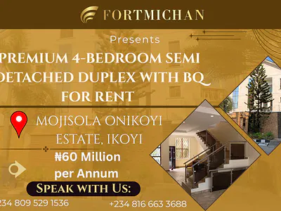 Premium 4-Bedroom Semi Detached Duplex with BQ