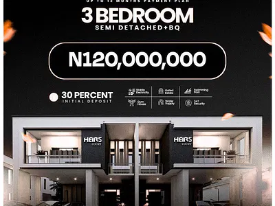 3 Bedroom Semi-Detached Duplex with BQ