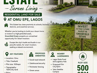Secured and Verified Land with Freehold