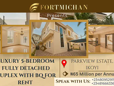 Luxury 5 Bedrooms Fully Detached Duplex with BQ — Parkview Estate, Ikoyi, Lagos