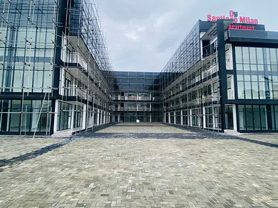 Newly Built Shop Spaces Facing the Road