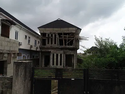 Carcass-Roofed Storey Building- 1 (3 Bedroom) 1 (2 Bedroom) 1 (Selfcontain) — Ogombo, Ajah, Lagos