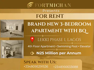 Brand New 3-Bedroom Apartment with BQ