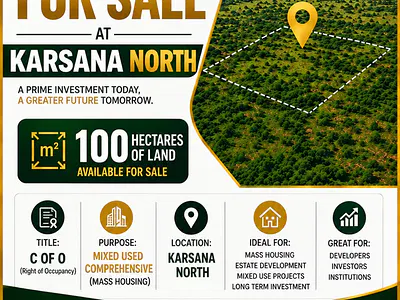 100 Hectares of Land at Karsana South — Karsana South, Karsana, Abuja