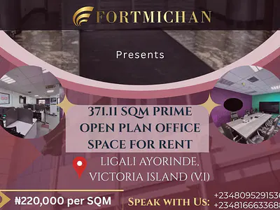 371.11 SQM Prime Open Plan Office Space
