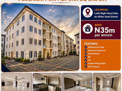 Brand New 4 Bedroom Pent Flat with Lift