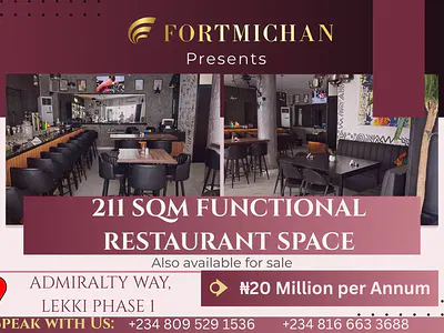 211 SQM Functional Restaurant Space
