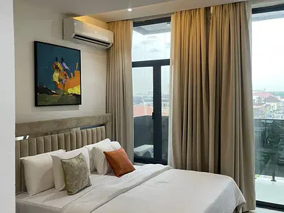 Studio Luxury Apartment with Balcony, Gym & Washing Machine — Lekki Phase 1, Lekki, Lagos