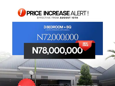 Brand New 3 Bedroom Detached Bungalo with BQ