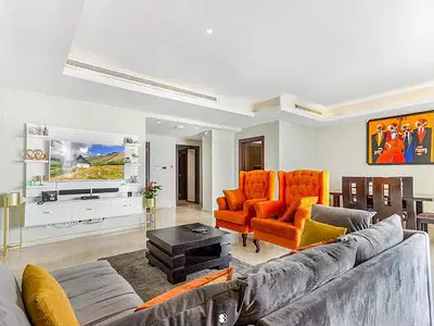 3 Bedroom Furnished Apartment with a Room BQ on the 18th Floor