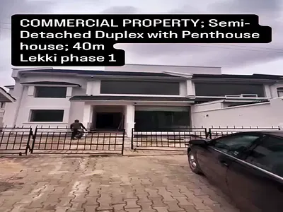 5 Bedroom Commercial House with a Penthouse Along Major Road