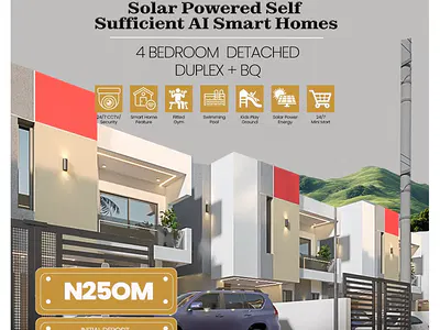 Luxury Redefine, Smart 4 Bedrooms Duplex with a BQ